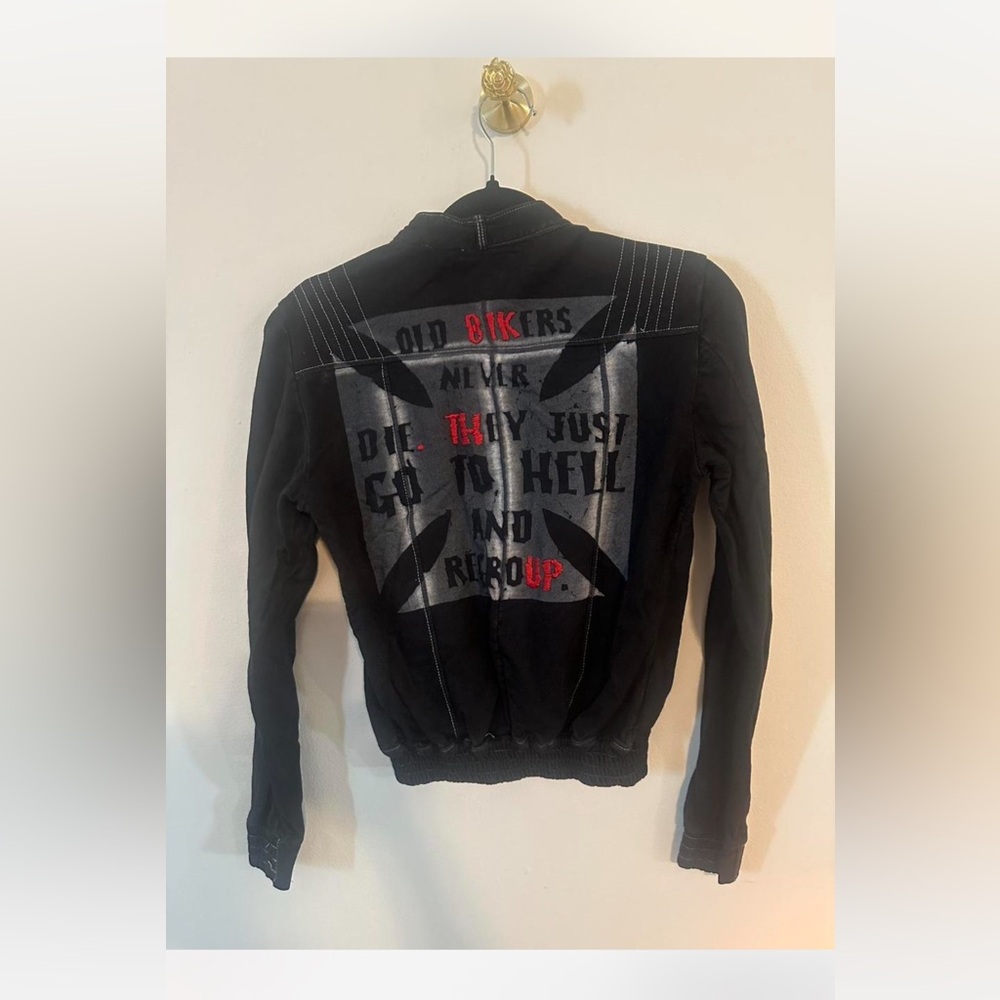 Black Graphic Jacket with Design